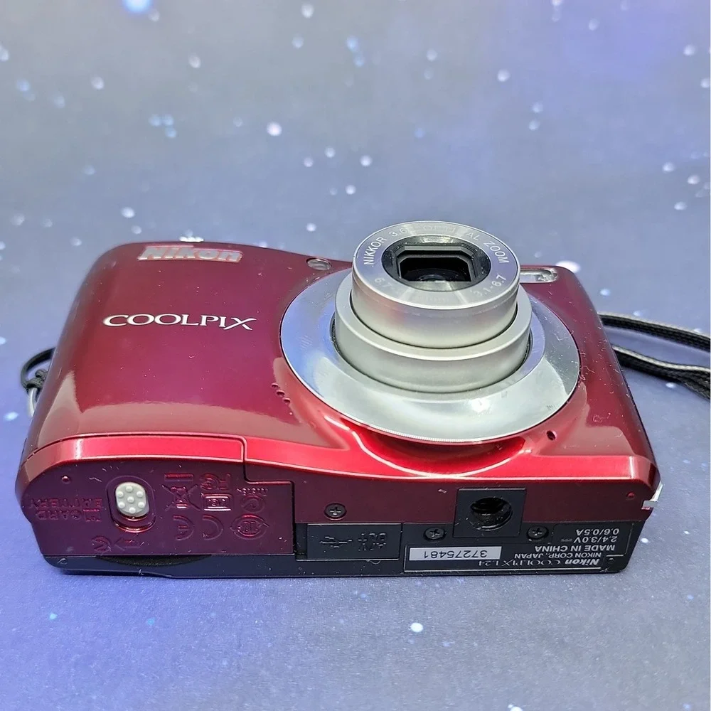 Nikon Coolpix L24 Digital Compact Camera 14 MP - Red Tested Working